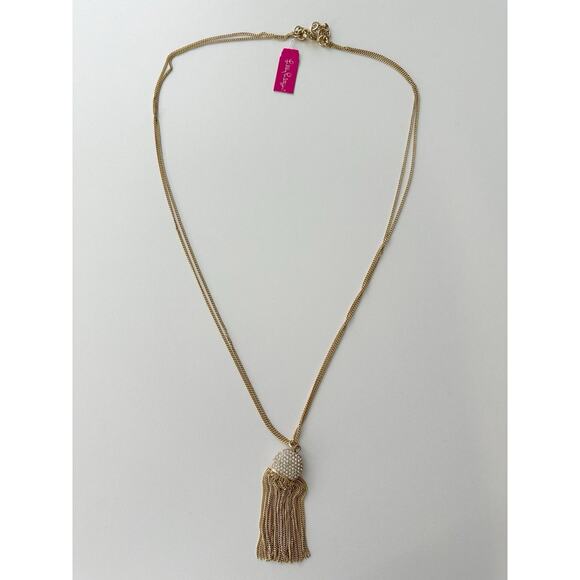 NWT Lilly Pulitzer Womesn Jellyfish Tassel Necklace Multi Strand Beachy - Picture 6 of 7